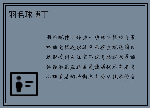 羽毛球博丁